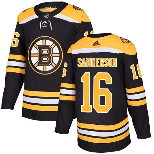 Adidas Men Boston Bruins #16 Derek Sanderson Black Home Authentic Stitched NHL Jersey->boston bruins->NHL Jersey
